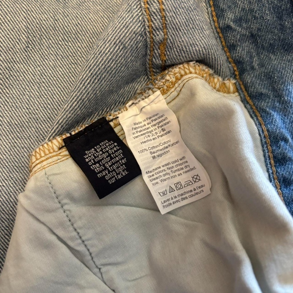Madewell Womens 35‎ Mom Jean High Rise Straight Leg Light Wash Distressed - Picture 7 of 7